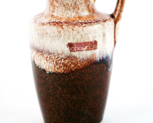 Keramikvas - Fat Lava Scheurich original etikett detalj glasyr