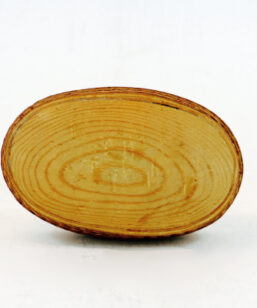 Näverburk – liten oval med lock och träknopp undersida