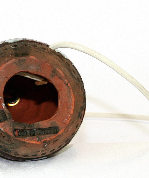 Keramiklampa Tilgmans keramik unik med bastskärm signatur