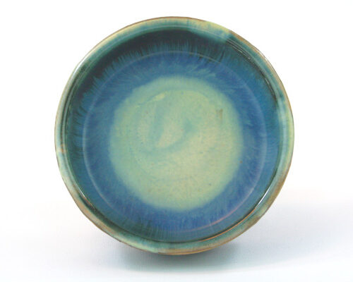 Keramikskål med fot - Blå 751 från Tilgmans Keramik insida