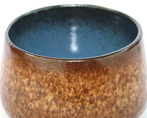 Keramikskål – Fat Lava Strehla Keramik 7013 East Germany detalj
