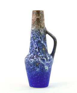 Steuler keramikvas - Koboltblå spracklig glasyr helhet