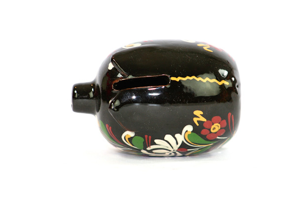 Spargris – Piggybank keramik allmoge svart & kurbitsmonster ovansida