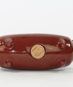 Spargris – Piggybank keramik allmoge brun och blommor undersida med kork