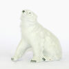 Bilden visar Isbjörn – Polar bear figurin unik sittande större vit