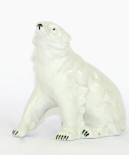 Bilden visar Isbjörn – Polar bear figurin unik sittande större vit