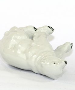 Bilden visar Isbjörn – Polar bear figurin unik sittande större vit ovansida