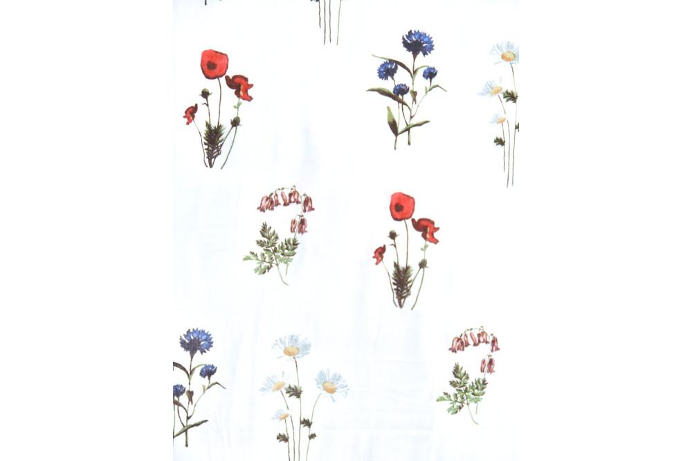 Bilden visar Retrotyg - Bomulls-muslin blommor mjuk transparent detalj