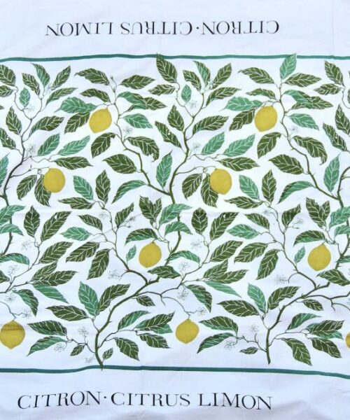Bilden visar Maria Åström - Duk Citrus Limon Ljungbergs textil
