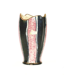 Bay Keramik 558/17 retro-vas rosa svart och guld helhet