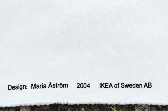 Maria Åström - Retrotextil Blad för IKEA 2004 stämpel.